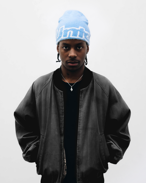 FROZEN BLUE MOHAIR BEANIE