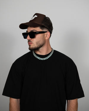BROWN TRUCKER HAT