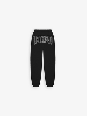 UNTAMED BLK UNIVERSITY SWEATPANTS