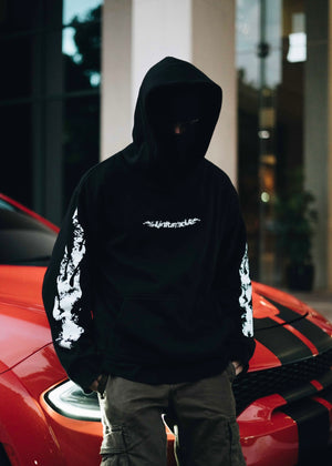 UNTAMED BLACK DE-STRESSED HOODIE