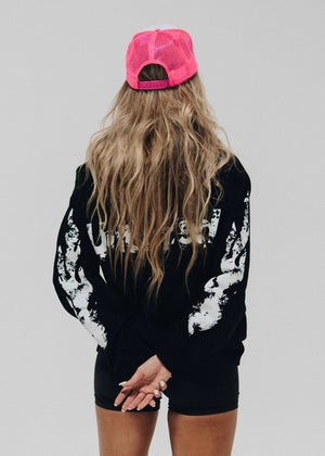 UNTAMED BLACK DE-STRESSED HOODIE